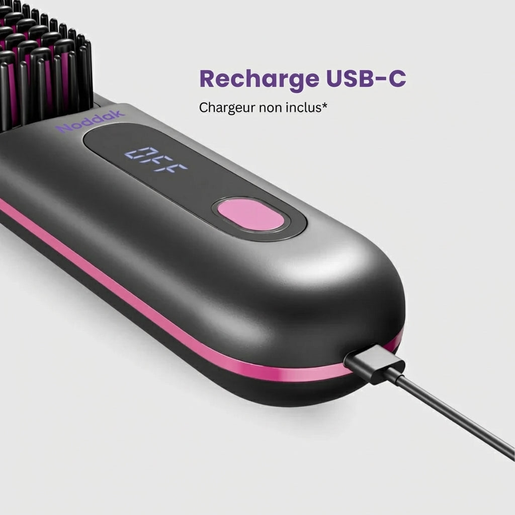 La PREMIÈRE brosse coiffante intelligente pour cheveux courts - Brosse NODDAK™