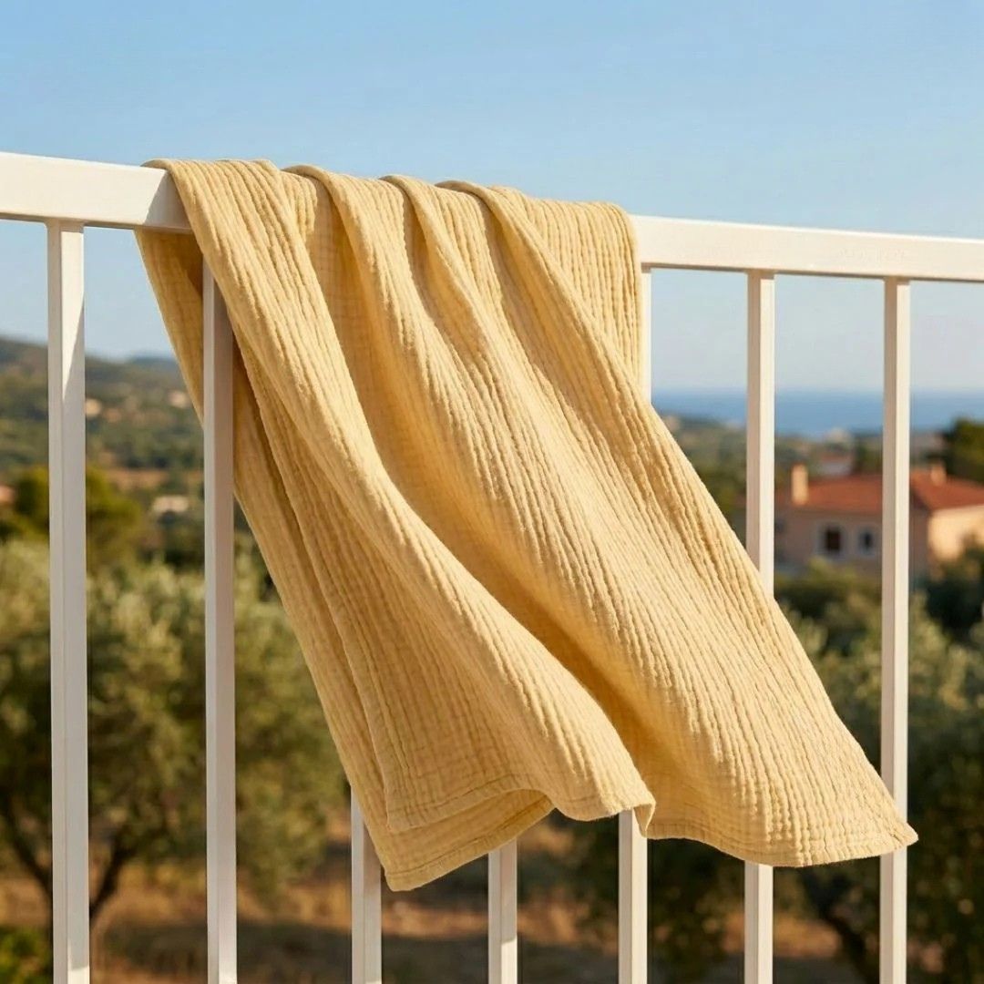 Couverture d’été en mousseline de coton respirante