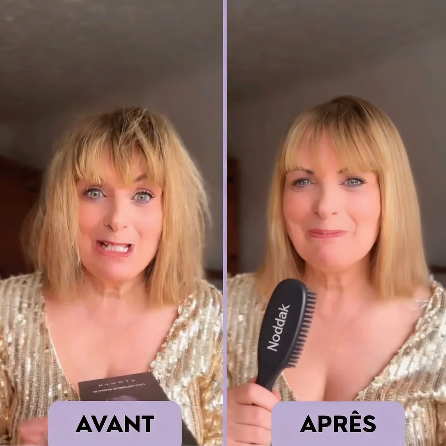 La PREMIÈRE brosse coiffante intelligente pour cheveux courts - Brosse NODDAK™