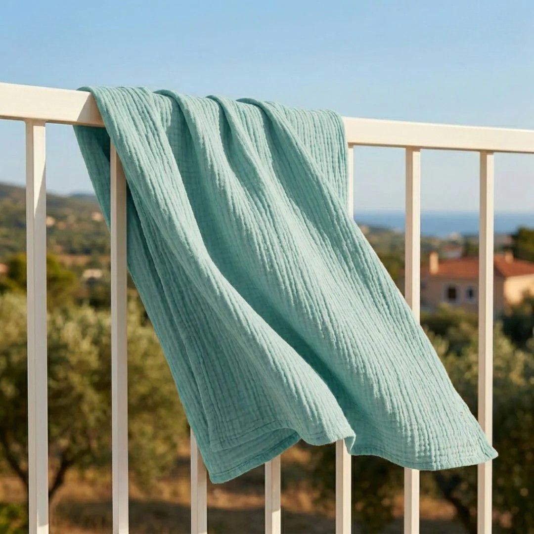 Couverture d’été en mousseline de coton respirante