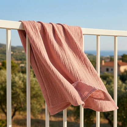 Couverture d’été en mousseline de coton respirante