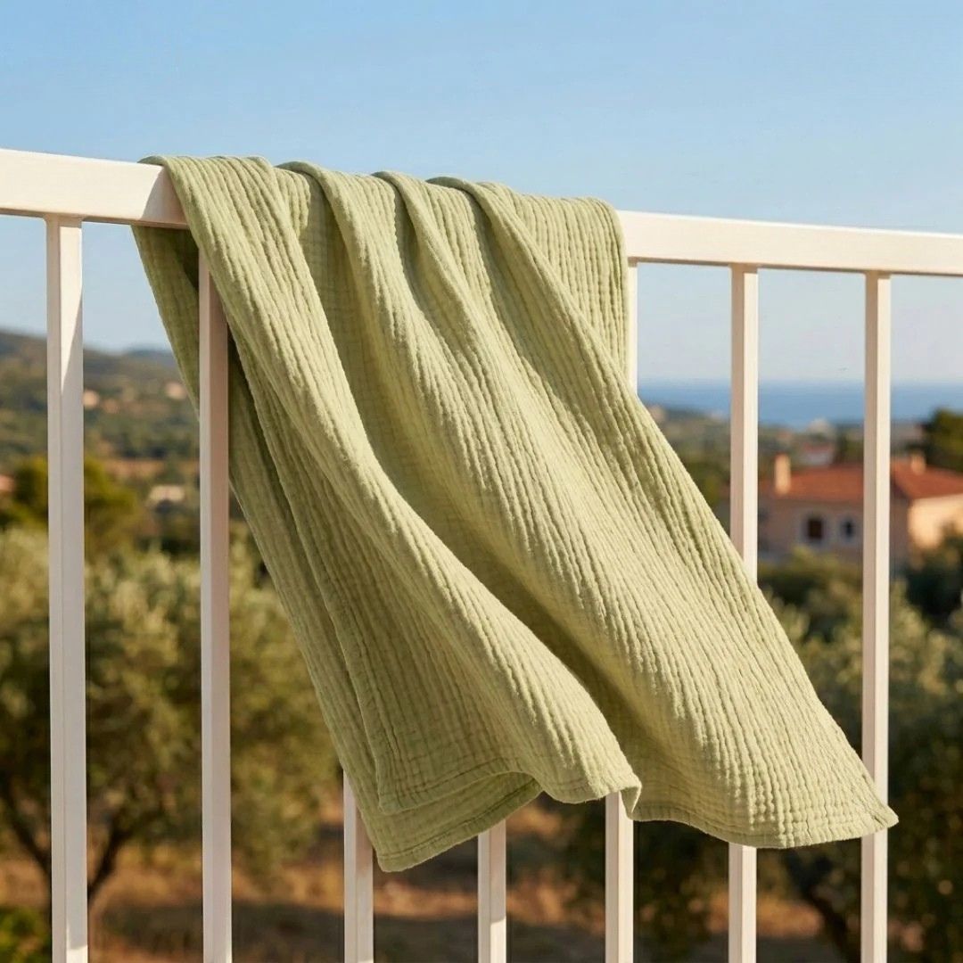 Couverture d’été en mousseline de coton respirante