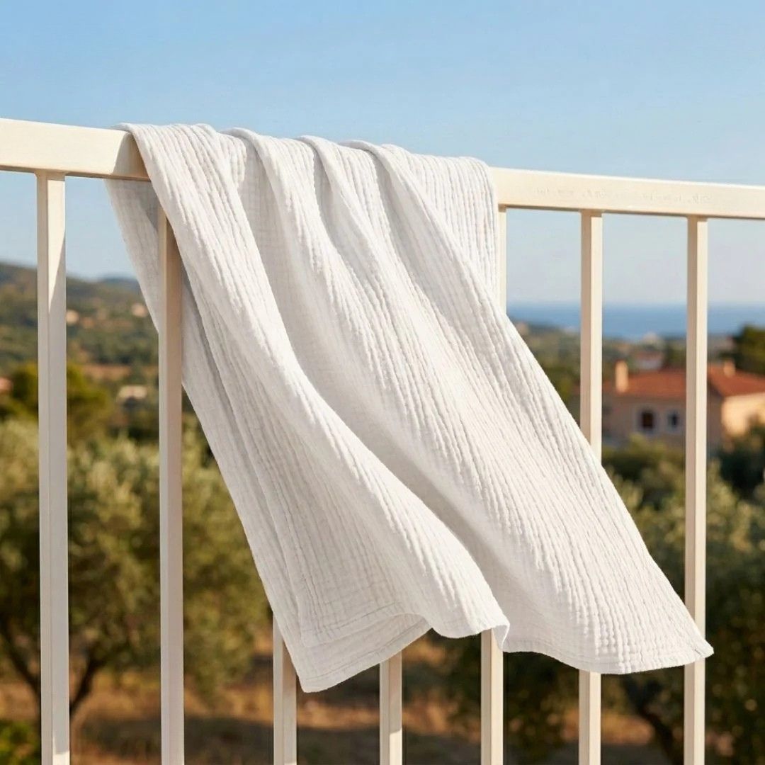 Couverture d’été en mousseline de coton respirante