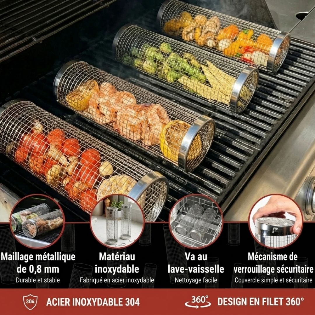 Panier BBQ Rotatif GrilleNoddak