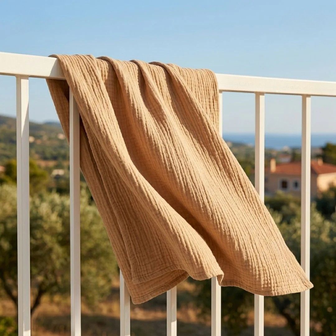 Couverture d’été en mousseline de coton respirante