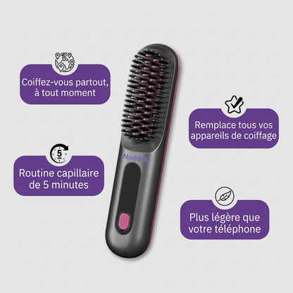 La PREMIÈRE brosse coiffante intelligente pour cheveux courts - Brosse NODDAK™