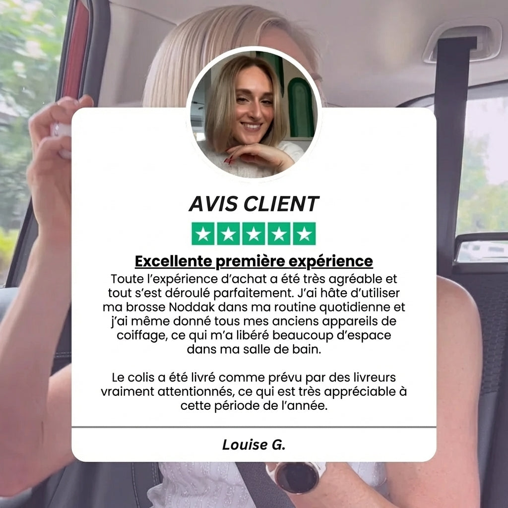 La PREMIÈRE brosse coiffante intelligente pour cheveux courts - Brosse NODDAK™