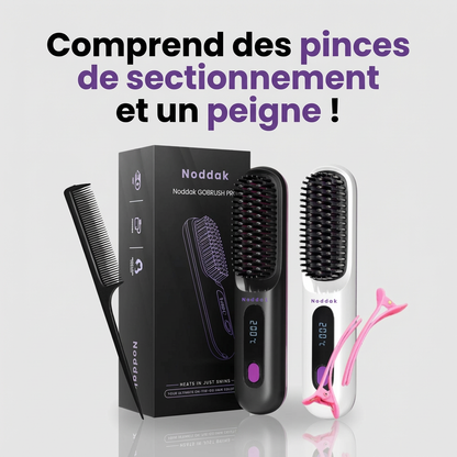 La PREMIÈRE brosse coiffante intelligente pour cheveux courts - Brosse NODDAK™