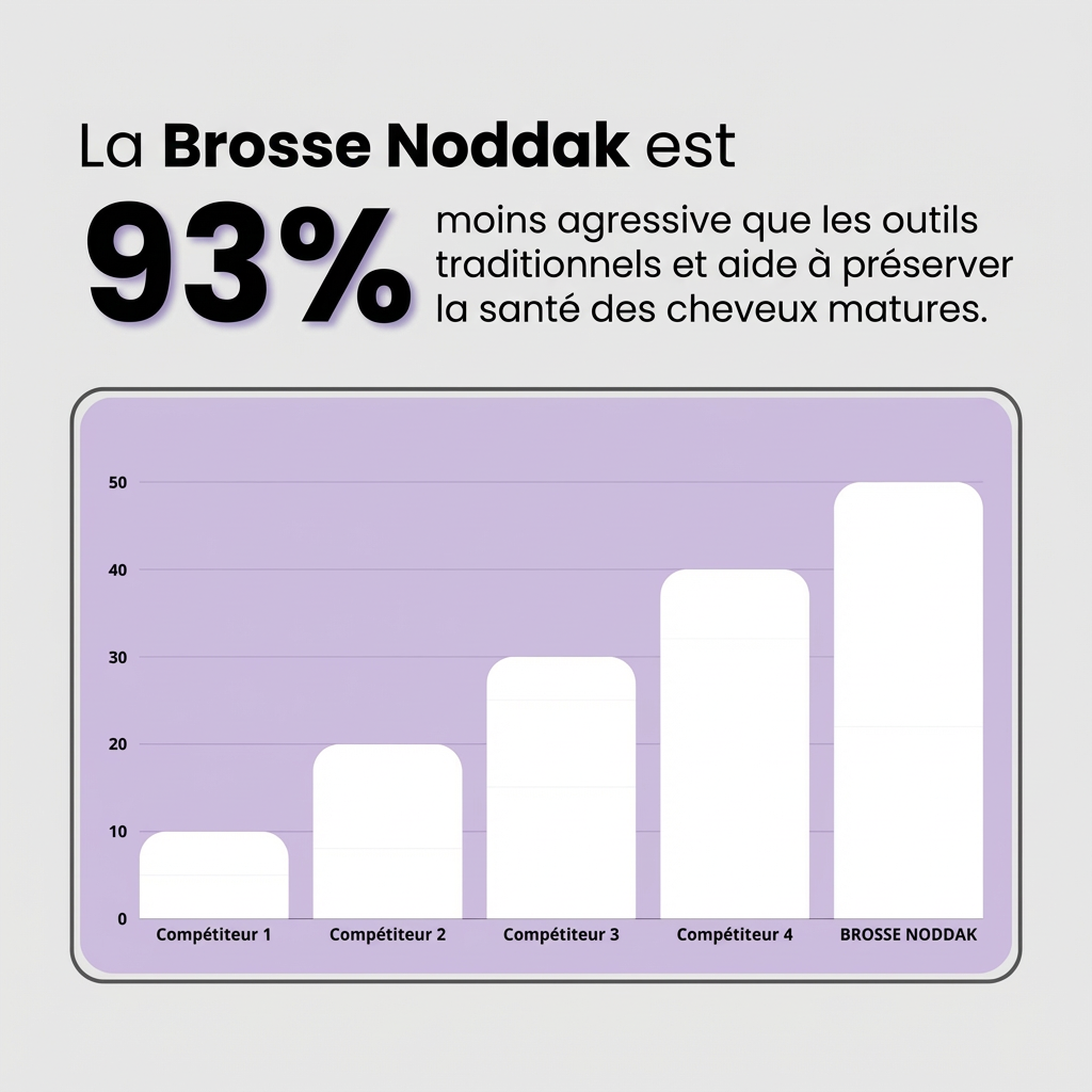 La PREMIÈRE brosse coiffante intelligente pour cheveux courts - Brosse NODDAK™