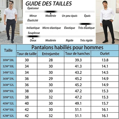 Pantalons Noddak Habillés Extensibles Toute la Journée pour Hommes